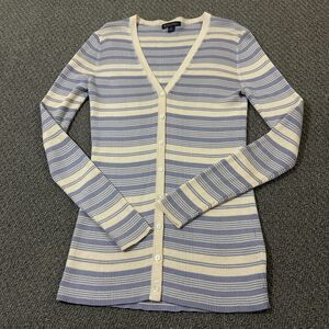 Brooks Brothers Tunic Sweater Womens Size Small S Blue Silk Blend Button Front